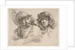 Frightened Soldier and a Man in a Fur Hat, ca. 1652 by Stefano della Bella