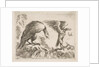 Plate 2: eagle and eaglet, from 'Various animals', ca. 1641 by Stefano della Bella