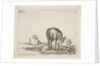 Plate 24: donkeys, from 'Various animals', ca. 1641 by Stefano della Bella
