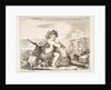 Plate 1: the genius of drawing, a child with wings, seated on a rock in center turn…, ca. 1641-43 by Stefano della Bella