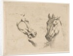 Two Horse Heads, ca. 1649 by Stefano della Bella