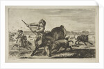 Stag at bay, from 'Animal hunts', ca. 1654 by Stefano della Bella