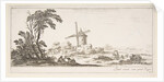 Plate 10: a family in center foreground, various figures and horses in middleground, a…, ca. 1641 by Stefano della Bella