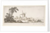 Plate 10: a family in center foreground, various figures and horses in middleground, a…, ca. 1641 by Stefano della Bella