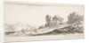 Plate 9: two horsemen at left galloping uphill towards the right, a horse and seated m…, ca. 1641 by Stefano della Bella