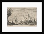 Plate 1: seaport with ships, from 'Seascapes', ca. 1644 by Stefano della Bella