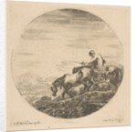 Herdsman on Horseback Drives Animals, ca. 1646 by Stefano della Bella