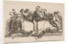 Cartouche Containing an Empty Shield Surmounted by a Lion and Framed by a Lion and a Child, 1646 by Stefano della Bella