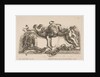 Cartouche Containing an Empty Shield Surmounted by a Lion and Framed by a Lion and a Child, 1646 by Stefano della Bella