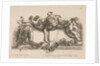 Cartouche Containing an Empty Shield Surmounted by a Lion and Framed by a Lion and a Child, 1646 by Stefano della Bella