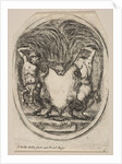 Cartouche Formed by a Tiger Skin Flanked by Two Centaurs, 1647 by Stefano della Bella