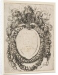 Cartouche Crowned by Helmet and Leopards, 1647 by Stefano della Bella