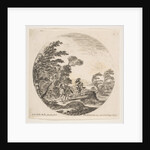 Plate 3: a gale in the forest, two horsemen wrapped in their cloaks, with the wind blo…, ca. 1646 by Stefano della Bella