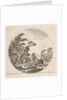 Plate 3: a gale in the forest, two horsemen wrapped in their cloaks, with the wind blo…, ca. 1646 by Stefano della Bella
