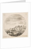 Plate 12: a shepherd sleeping on the ground at right, three horses at left, other hors…, ca. 1646 by Stefano della Bella