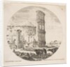 Plate 8: the Colosseum, two herds being directed towards the amphitheater in the foreg…, ca. 1646 by Stefano della Bella