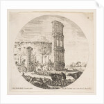 Plate 8: the Colosseum, two herds being directed towards the amphitheater in the foreg…, ca. 1646 by Stefano della Bella
