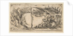 Two Different Halves of Cartouches Each Showing an Eagle Fighting a Serpent, 1646 by Stefano della Bella