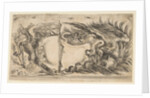 Two Different Halves of Cartouches Each Showing an Eagle Fighting a Serpent, 1646 by Stefano della Bella