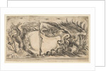 Two Different Halves of Cartouches Each Showing an Eagle Fighting a Serpent, 1646 by Stefano della Bella