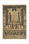 Frontispiece for the comedy 'The Buffoons', a set on stage resembling a p…, ca. 1639 by Stefano della Bella