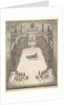 Theater at Modena, seen from above and filled with spectators, with a triumphal car at cen…, 1652 by Stefano della Bella