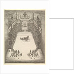 Theater at Modena, seen from above and filled with spectators, with a triumphal car at cen…, 1652 by Stefano della Bella