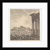 The columns of the Temple of Antoninus to right, a part of the Campo Vaccino in center and…, 1656 by Stefano della Bella
