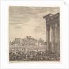 The columns of the Temple of Antoninus to right, a part of the Campo Vaccino in center and…, 1656 by Stefano della Bella