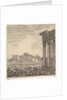 The columns of the Temple of Antoninus to right, a part of the Campo Vaccino in center and…, 1656 by Stefano della Bella
