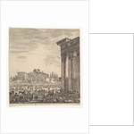 The columns of the Temple of Antoninus to right, a part of the Campo Vaccino in center and…, 1656 by Stefano della Bella