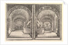 Two views of a grotto, both views with a fountain with a seated statue, seen from the …, ca. 1653 by Stefano della Bella