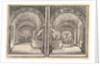 Two views of a grotto, both views with a fountain with a seated statue, seen from the …, ca. 1653 by Stefano della Bella