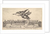 View of the Palais Cardinal, the figure of Fame at top center flying towards the left a…, 1649-51 by Stefano della Bella