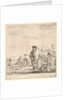 Standing sailor in center talking to a seated Levantine man to left, seen in profil…, ca. 1658-63 by Stefano della Bella