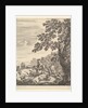 Two horsemen pass a flock, riding towards the left, a peasant woman and a young boy to…, ca. 1656 by Stefano della Bella