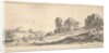 Plate 9: two horsemen at left galloping uphill towards the right, a horse and seated m…, ca. 1641 by Stefano della Bella