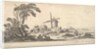 Plate 10: a family in center foreground, various figures and horses in middleground, a…, ca. 1641 by Stefano della Bella