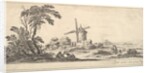 Plate 10: a family in center foreground, various figures and horses in middleground, a…, ca. 1641 by Stefano della Bella