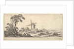 Plate 10: a family in center foreground, various figures and horses in middleground, a…, ca. 1641 by Stefano della Bella
