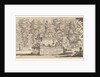 Plate 1: a monument with statues and a coat of arms in the center, a draughstman on th…, ca. 1641 by Stefano della Bella