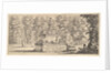 Plate 1: a monument with statues and a coat of arms in the center, a draughstman on th…, ca. 1641 by Stefano della Bella