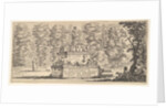 Plate 1: a monument with statues and a coat of arms in the center, a draughstman on th…, ca. 1641 by Stefano della Bella