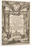Frontispiece for 'Instructions for Chancellors': Medici coat …, 1635 by Stefano della Bella