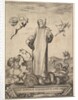 Saint Jean Gualbert trampling a monster with two human heads and a serpentine body, a flyi…, 1640 by Stefano della Bella