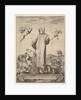 Saint Jean Gualbert trampling a monster with two human heads and a serpentine body, a flyi…, 1640 by Stefano della Bella