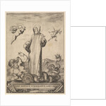 Saint Jean Gualbert trampling a monster with two human heads and a serpentine body, a flyi…, 1640 by Stefano della Bella