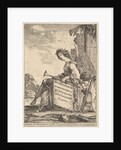 Frontispiece for 'Poems by Desmarets': a winged woman rep…, 1641 by Stefano della Bella