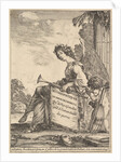Frontispiece for 'Poems by Desmarets': a winged woman rep…, 1641 by Stefano della Bella