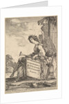Frontispiece for 'Poems by Desmarets': a winged woman rep…, 1641 by Stefano della Bella